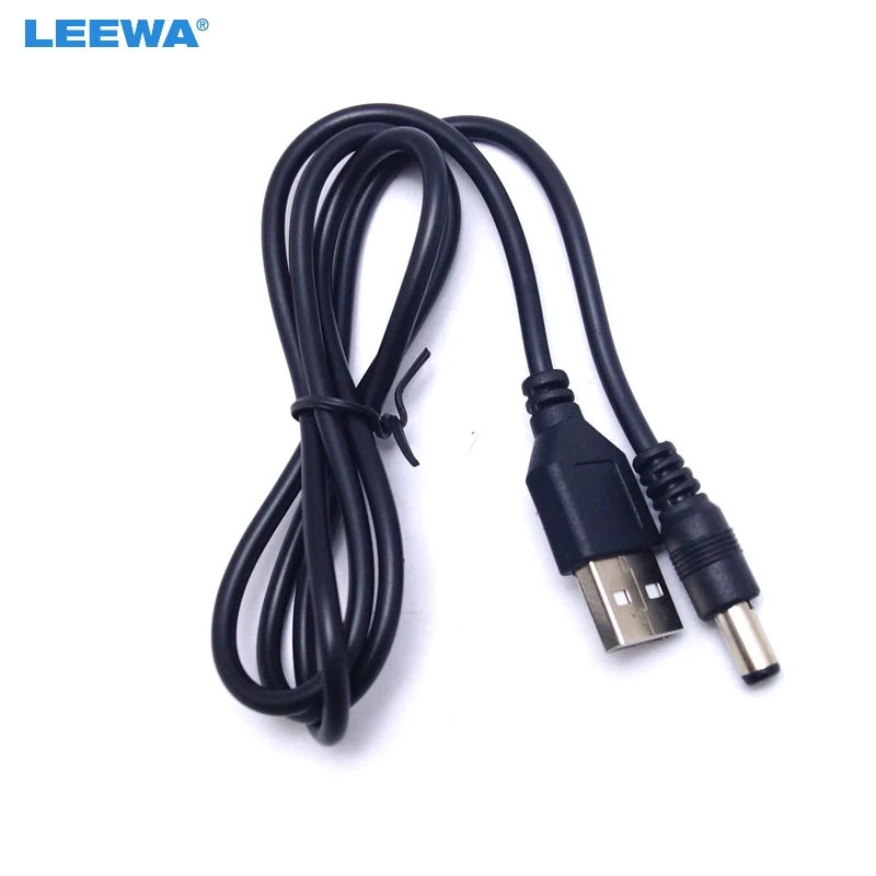 LEEWA черный 85 см USB 2 0 порт для 5 мм x 1 В DC мощность баррель Джек Кабель питания Разъем