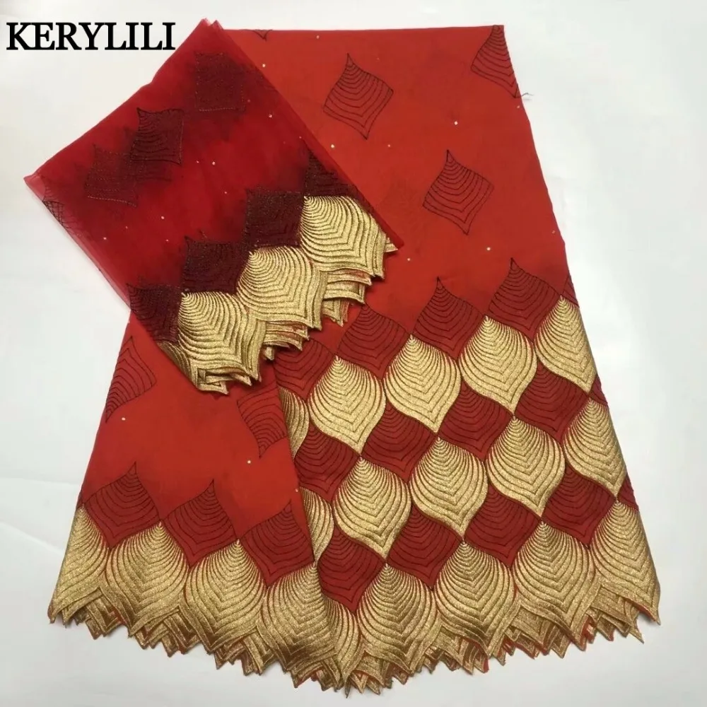 KER YLILI синяя нигерийская кружевная ткань хлопок высокое качество африканская
