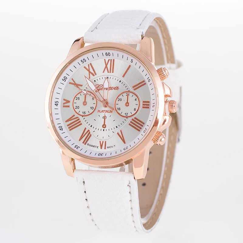 

2022 New Famous Brand Gold geneva Casual Quartz Watch Women Leather Strap Watches Relogio Feminino Clock Ladies Analog Hot Sale