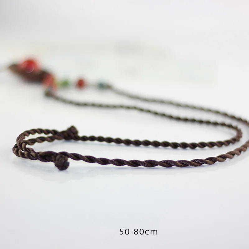 12 шт./лот длинное ожерелье плетеная веревочная цепочка чокер керамические