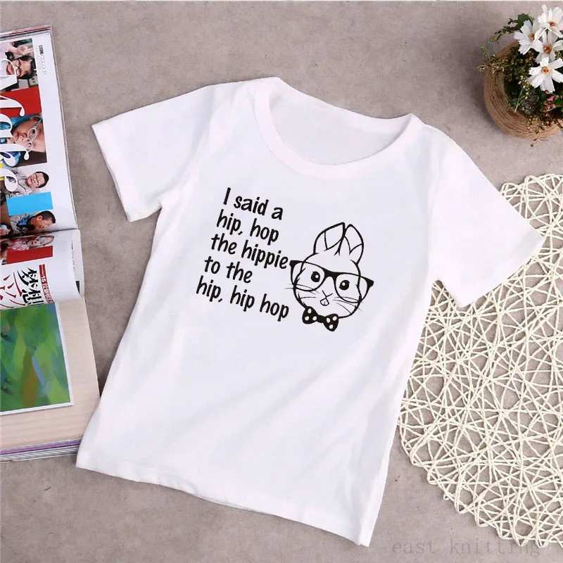 

DERMSPE 2019 New Simple Exotic Kids Girls Boys Cute Cartoon Cotton Short Sleeve Clothing Children Tops Kids Baby T-shirt White