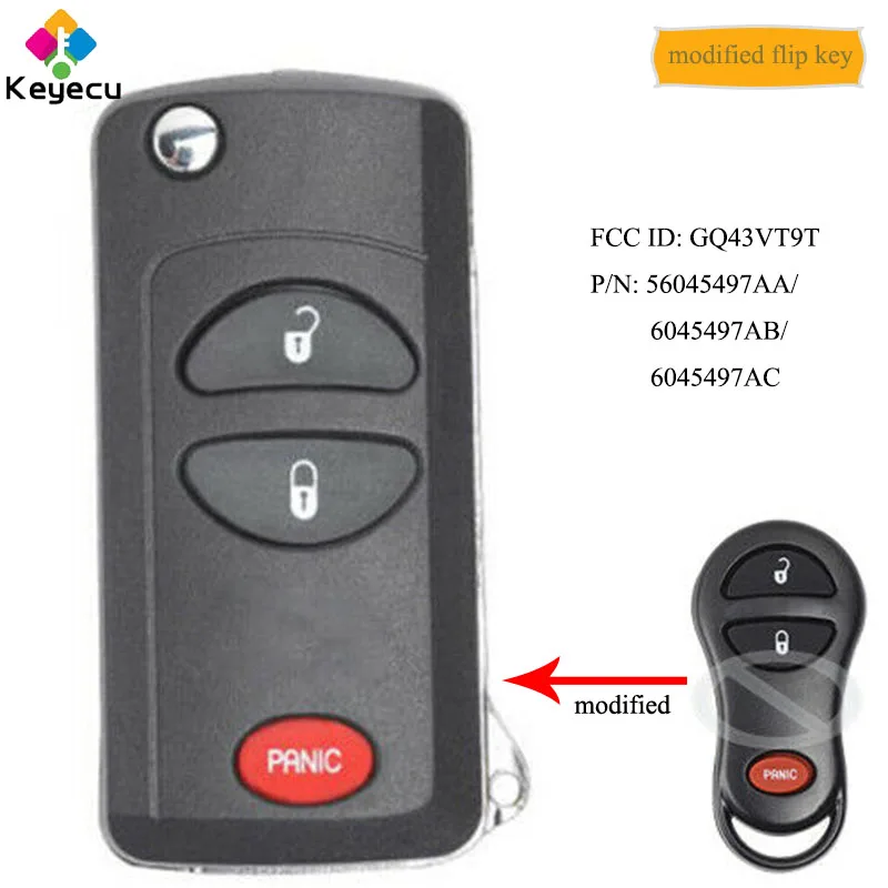 KEYECU модифицированный Раскладной Автомобильный ключ с дистанционным управлением