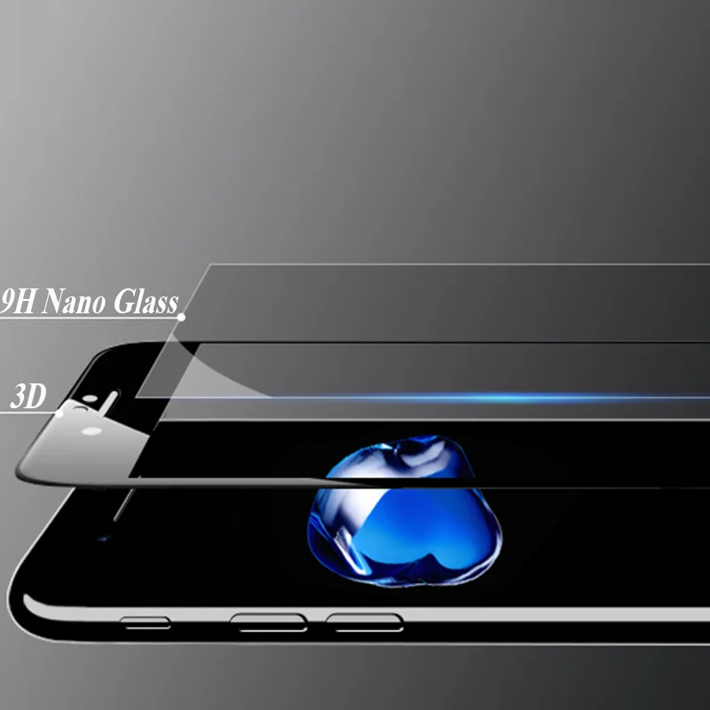 4D стекло для iPhone X XR XS MAX, защита экрана, Круглый закругленный край, закаленное Полное покрытие для iPhone 6, 6 S, 7, 8 Plus, защитная пленка