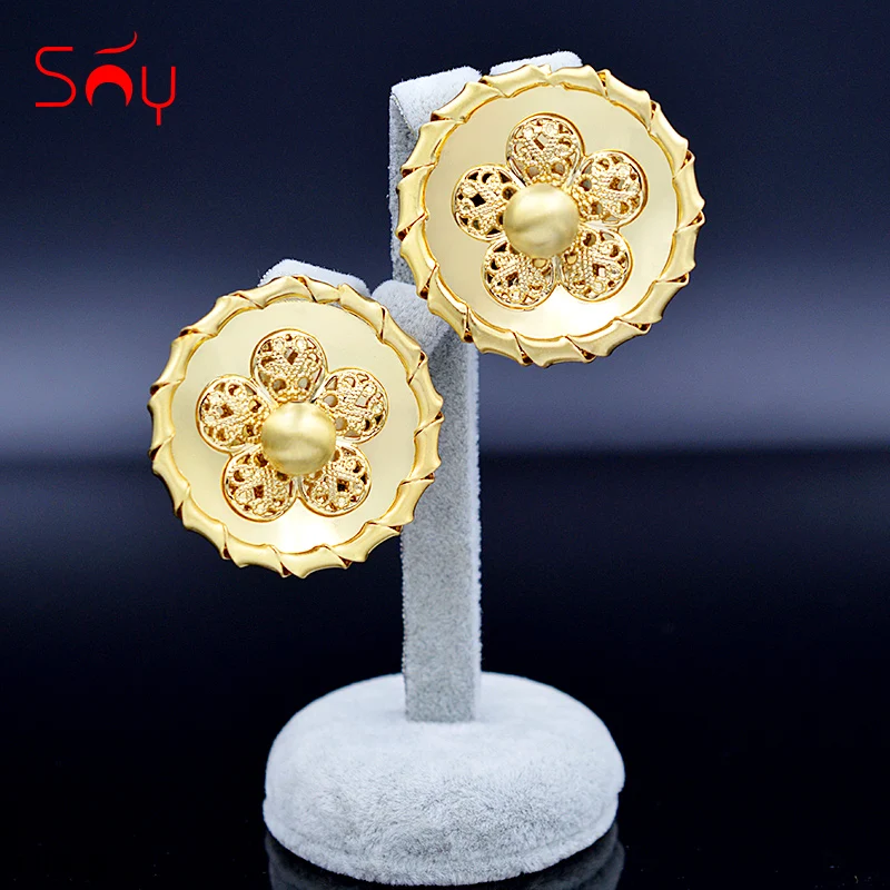 Sunny Jewelry классические ювелирные изделия большие серьги для женщин клипсы высокое