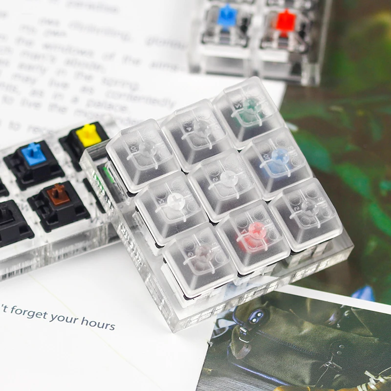 Переключатель 9 Cherry MX прибор для проверки клавиатуры набор прозрачных шапок