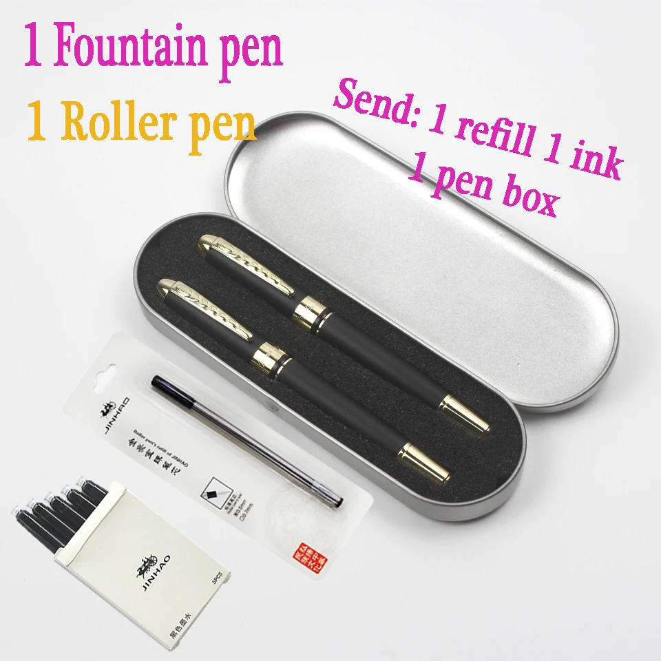 Jinhao250 Роскошные Металлические авторучки металлическая подарочная коробка синие