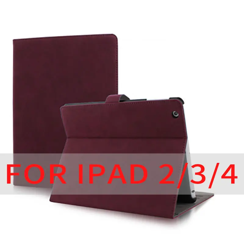Ретро деловой чехол из ПУ кожи для iPad Air 1 2 Pro 9,7 fundas для Ipad 2 3 4 Mini 1 2 3 4 смарт-чехол для планшетов - Цвет: For ipad 2 3 4-D