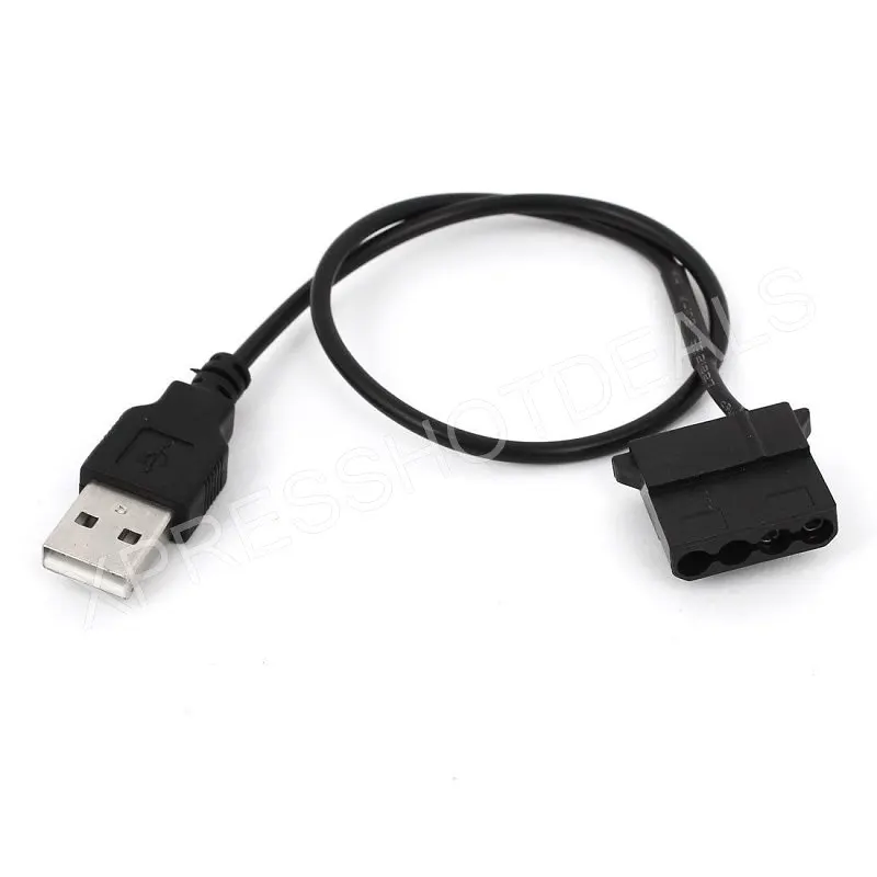 Кабель адаптер с USB на 4 pin Molex PC Довольно чехол для компьютера|usb to|fan cable adapter4 molex |