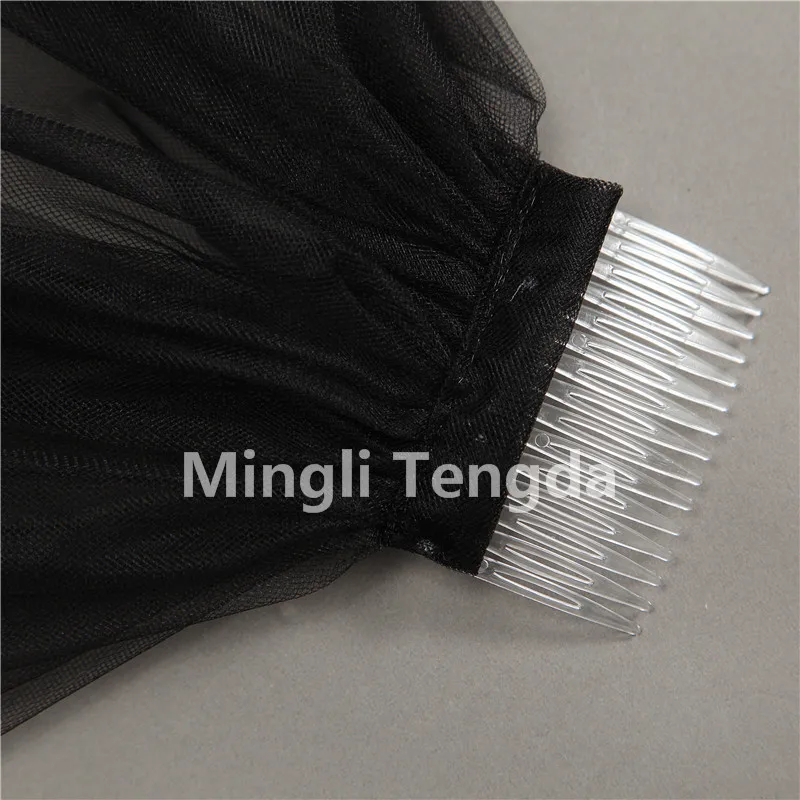 Фата для невесты двухслойная короткая фата белая/слоновая кость/черная