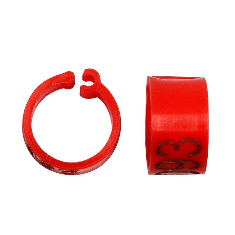 2 Set Of 1-100 Numbered 10mm Poultry Bird Pigeon Duck Chicken Clip Leg Color Foot Rings Pet Management Logo Identification Tool