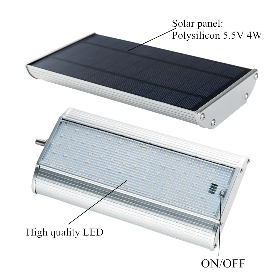 70 светодиодный уличный фонарь на солнечной батарее с пультом дистанционного