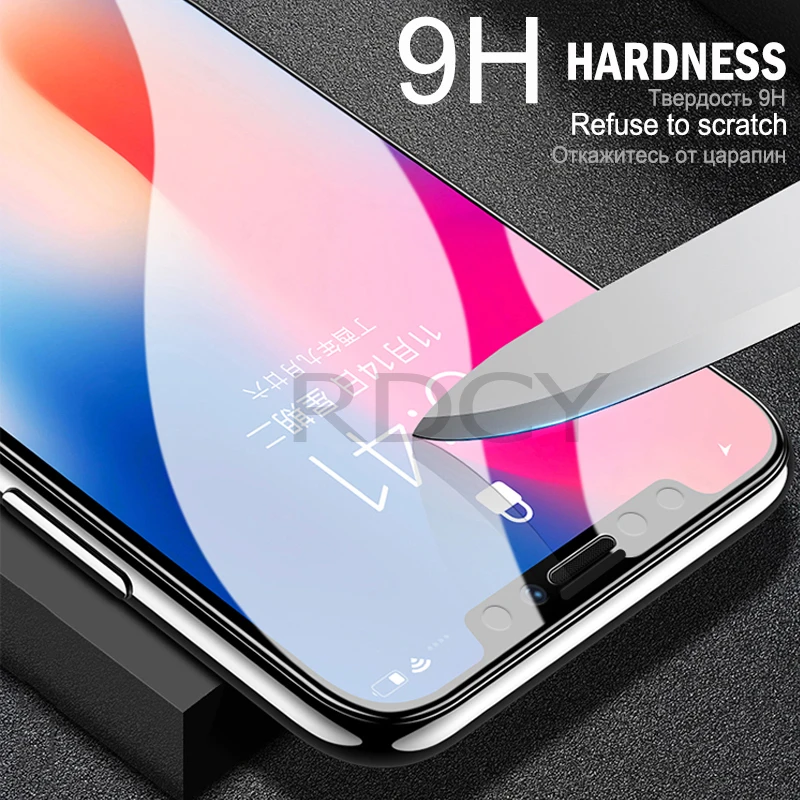 RDCY 6D полное покрытие закаленное стекло пленка для iPhone Xs Max полный изогнутый край протектор экрана на для iPhone XS Protecti