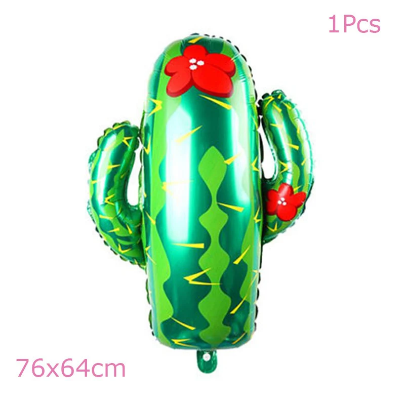 cactus balloon Вечерние шары из альпаки и ламы, набор шариков из ламы и кактуса, фольгированные шары для детей, украшения для дня рождения, воздушные шары - Цвет: cactus balloon