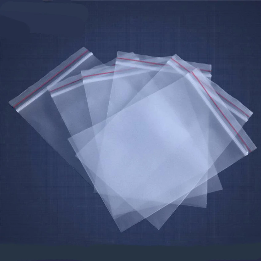 Пакеты с застежкой-молнией прозрачные пластиковые полиэтиленовые пакеты 16x22 см