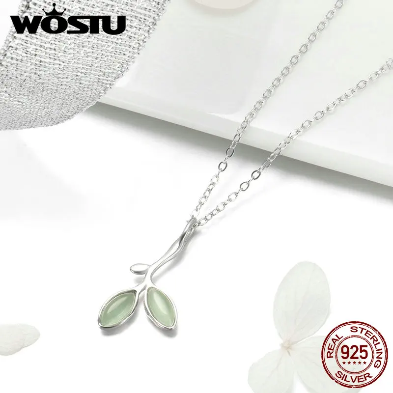 WOSTU 2020 подлинное 100% Стерлинговое Серебро 925 пробы бутон надежды кулон ожерелье
