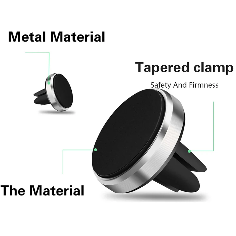 Автомобильный держатель для телефона с магнитным креплением на вентиляционное