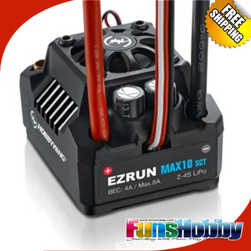 Hobbywing EzRun MAX10 120A SCT водонепроницаемый бесщеточный ESC для 1/10 RC Car Truck|brushless esc|hobbywing