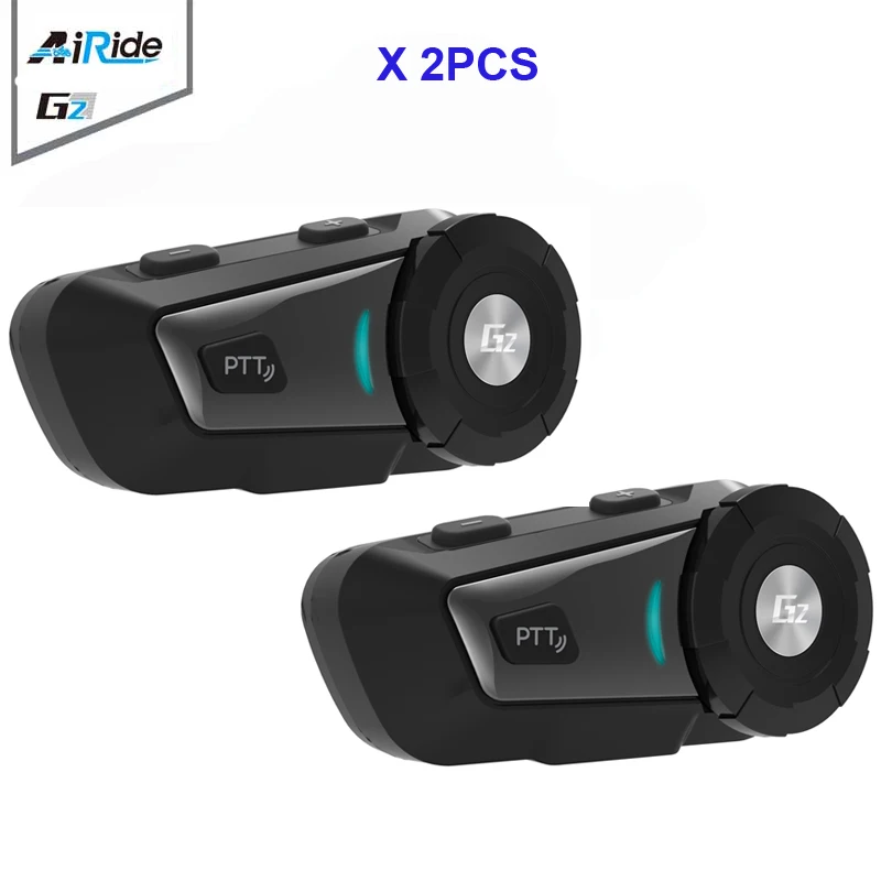 2 шт. AiRide G2 мотоцикла система внутренней связи по Bluetooth гарнитура 500 м MP3 FM для Siri