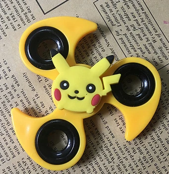Yellow Pikachu Спиннеры палец ABS EDC руки Spinner Для детей аутизм СДВГ виды стилей беспокойство стресса фокусировки вручную spinner - Цвет: Yellow Pikachu