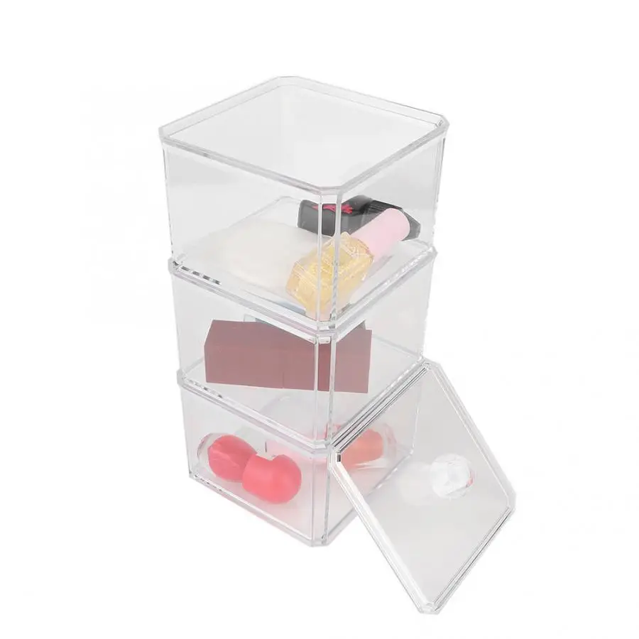 3 слойная прозрачная акриловая ватная палочка для макияжа хлопковая