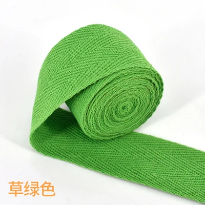 Grass green Facotry цена елочка/хлопчатобумажная лента с саржевым переплетением/хлопчатобумажная тесьма/косой привязки ленты для DIY мешок, ремесленные проекты ширина 40 мм 10 м/лот - Цвет: Grass green