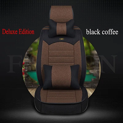 black coffee DE HeXinYan Универсальный Лен автомобилей чехлы для Suzuki swift SX4 Kizashi grand vitara ignis baleno jimny liana Авто стиль - Название цвета: black coffee DE