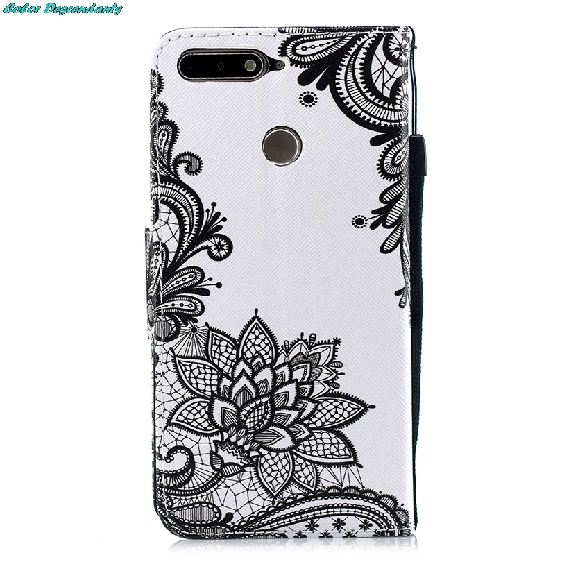 Чехол для Coque huawei Y6 2018 чехол СПС Prime случаев 3D Bling милый кот кожа флип