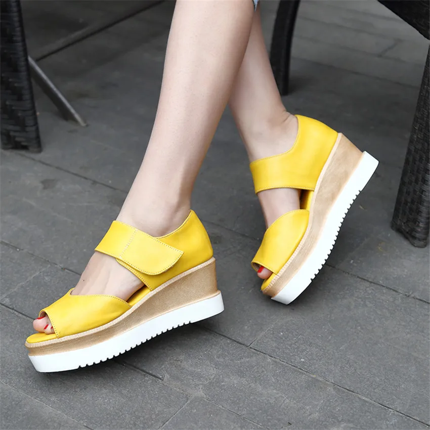 Шлепанцы без задника с открытыми пальцами на платформе Женская обувь Женские