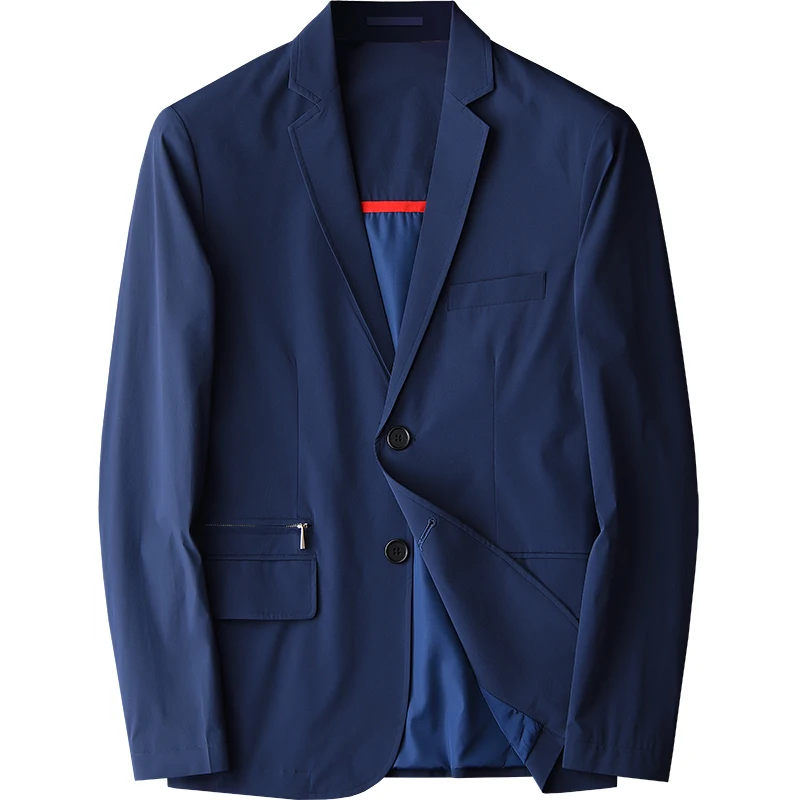 Minglu протектор для мужчин блейзер Модные шелковистой костюм Блейзер Slim Fit Мужской