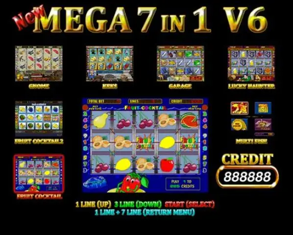 V6 Монетный слот-машина доска новая Мега 7 в 1(60-94%) PCB сумасшедшая обезьяна фруктовый коктейльный гараж Лаки хаунтер житель рок - Цвет: V6