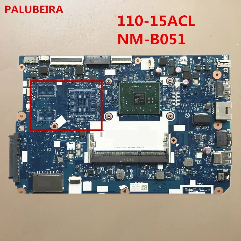 Высококачественная материнская плата PALUBEIRA для Lenovo Ideapad 110 15ACL ноутбука с