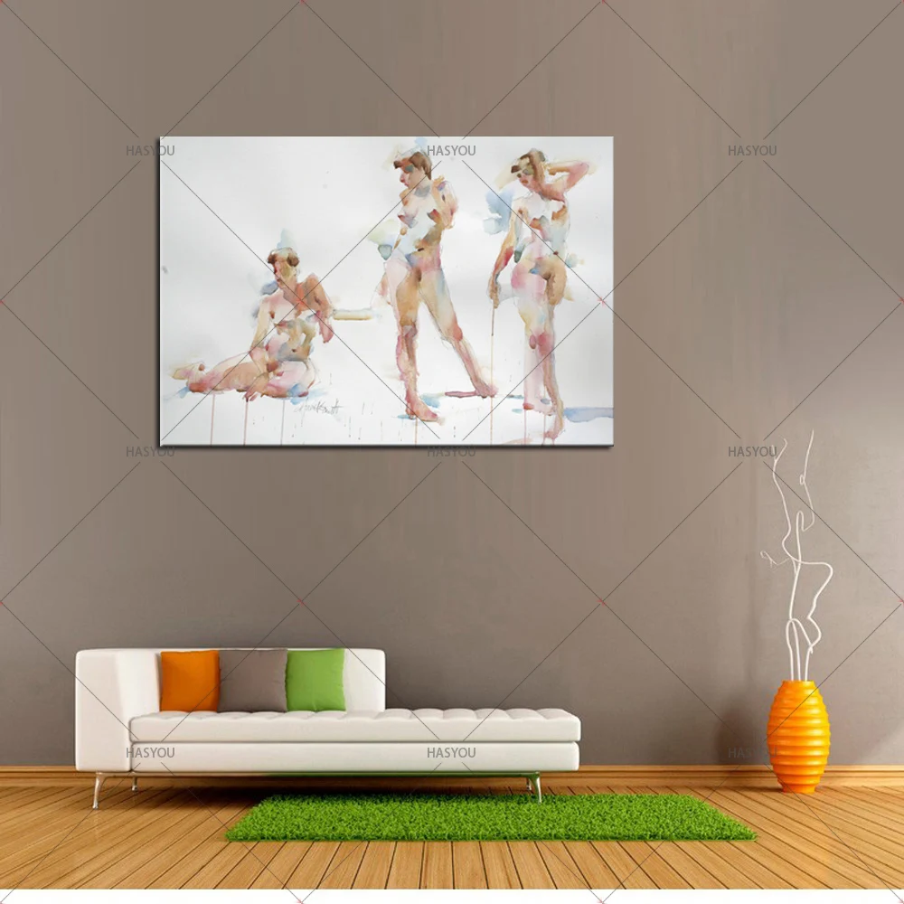 Картина на холсте без рамки картина маслом обнаженного цвета картины ручной