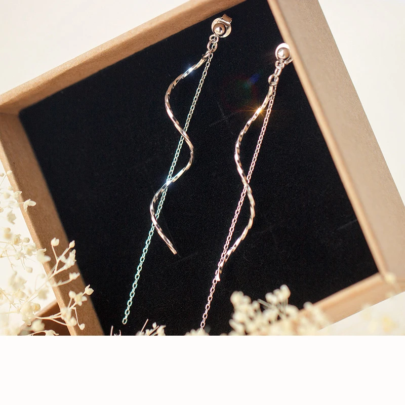 Женские длинные серьги-кисточки MloveAcc простые темпераментные витые серьги из