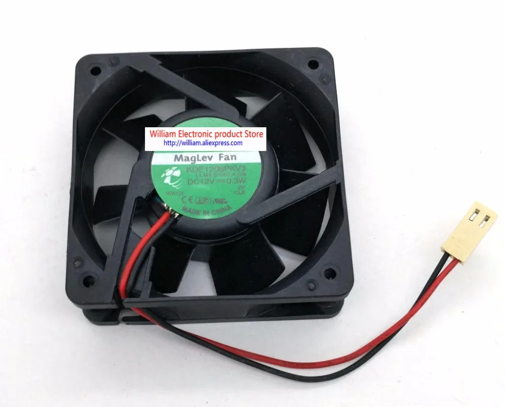 

Orignal KDE1206PKV3 DC12V 0.3W 60*60*25MM 6cm 2Lines Mute Cooling fan FONSONING