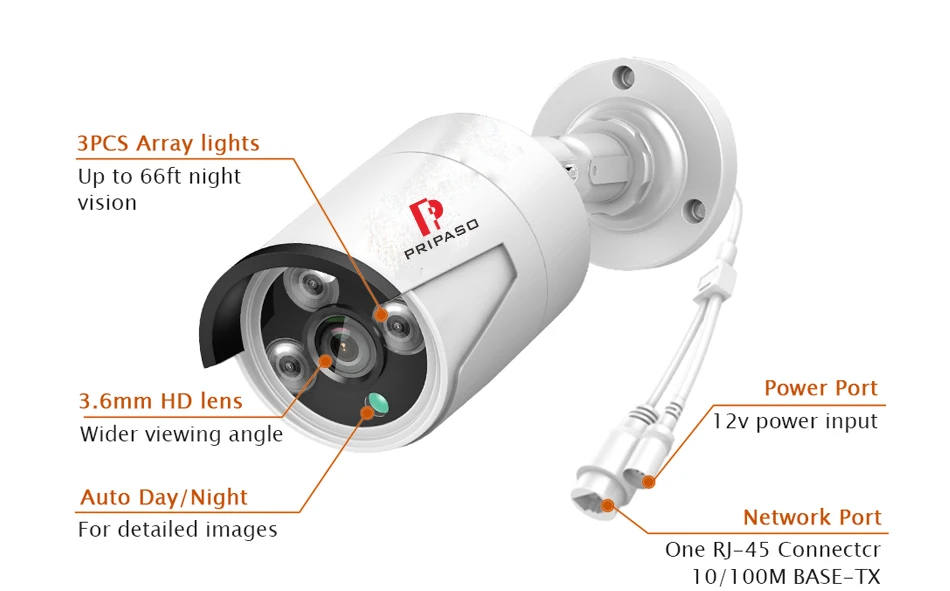 Ip-камера безопасности POE, 2 упаковки, 1080 P, уличная камера ночного видения, CCTV камера ONVIF, камера обнаружения движения
