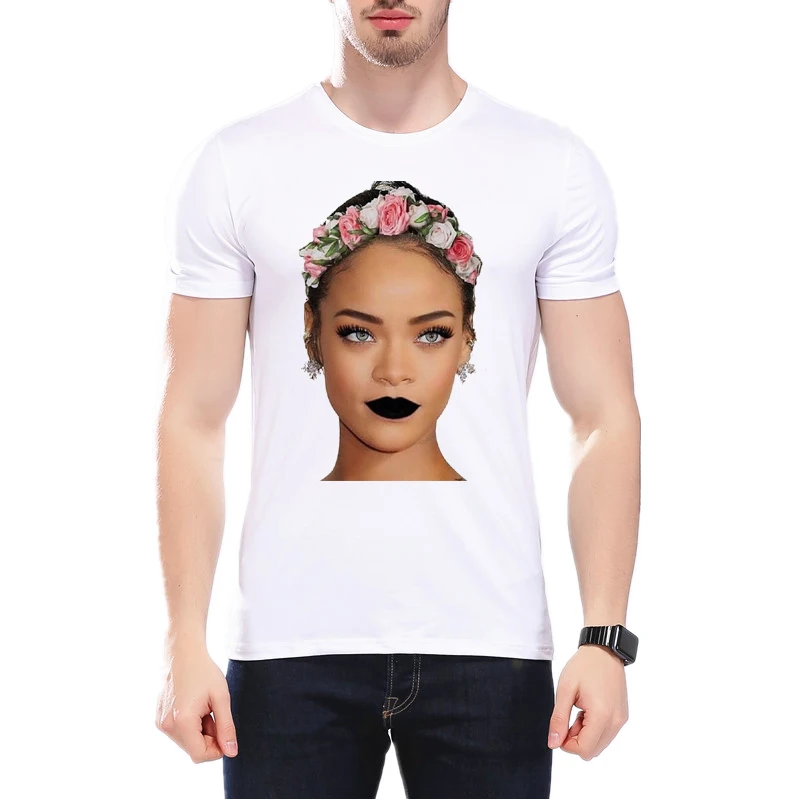 Новинка 2019 брендовая одежда 3D Сексуальная футболка Rihanna/marilyn/Miley Cyrus с принтом