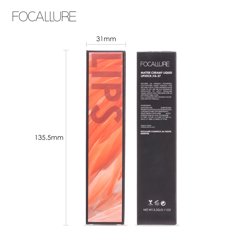 Focallure Matte жидкая помада водостойкая стойкая косметика для губ телесные оттенки 14 цветов Женская губная помада для макияжа
