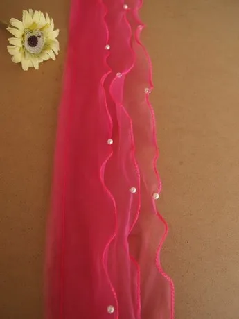 Кружевная отделка из органзы 3 слоя 12 см 6 ярдов/партия юбка с жемчужинами