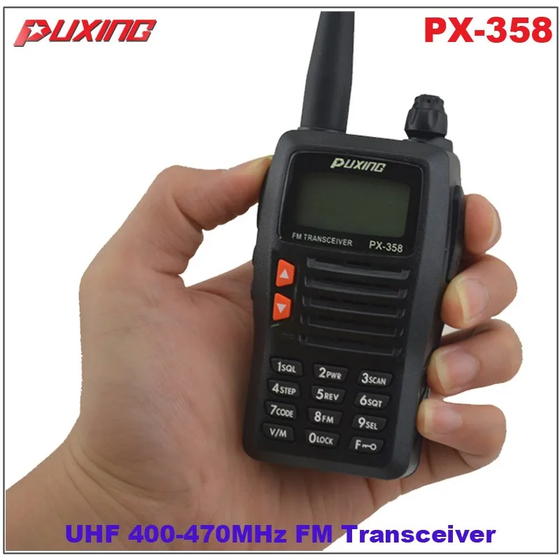 Горячая Распродажа портативная рация Puxing PX-358 UHF 400-470MHz портативная двухсторонняя радио fm-приемопередатчик