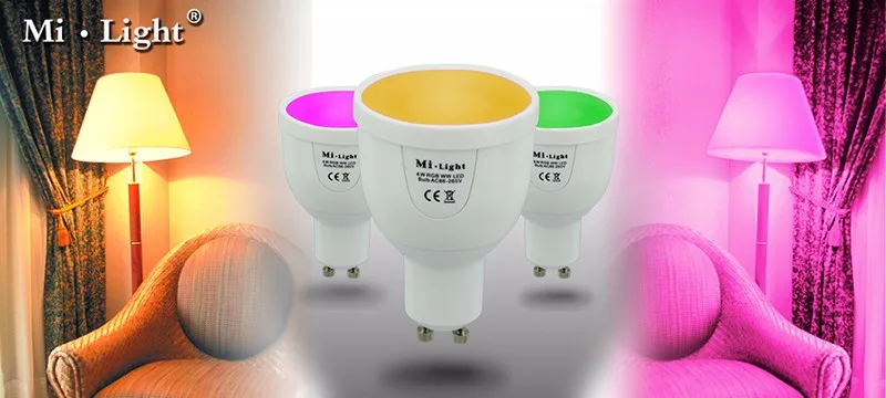 Светодиодный светильник Mi light WIFI GU10 1 6 миллиона меняющихся цветов с регулируемой
