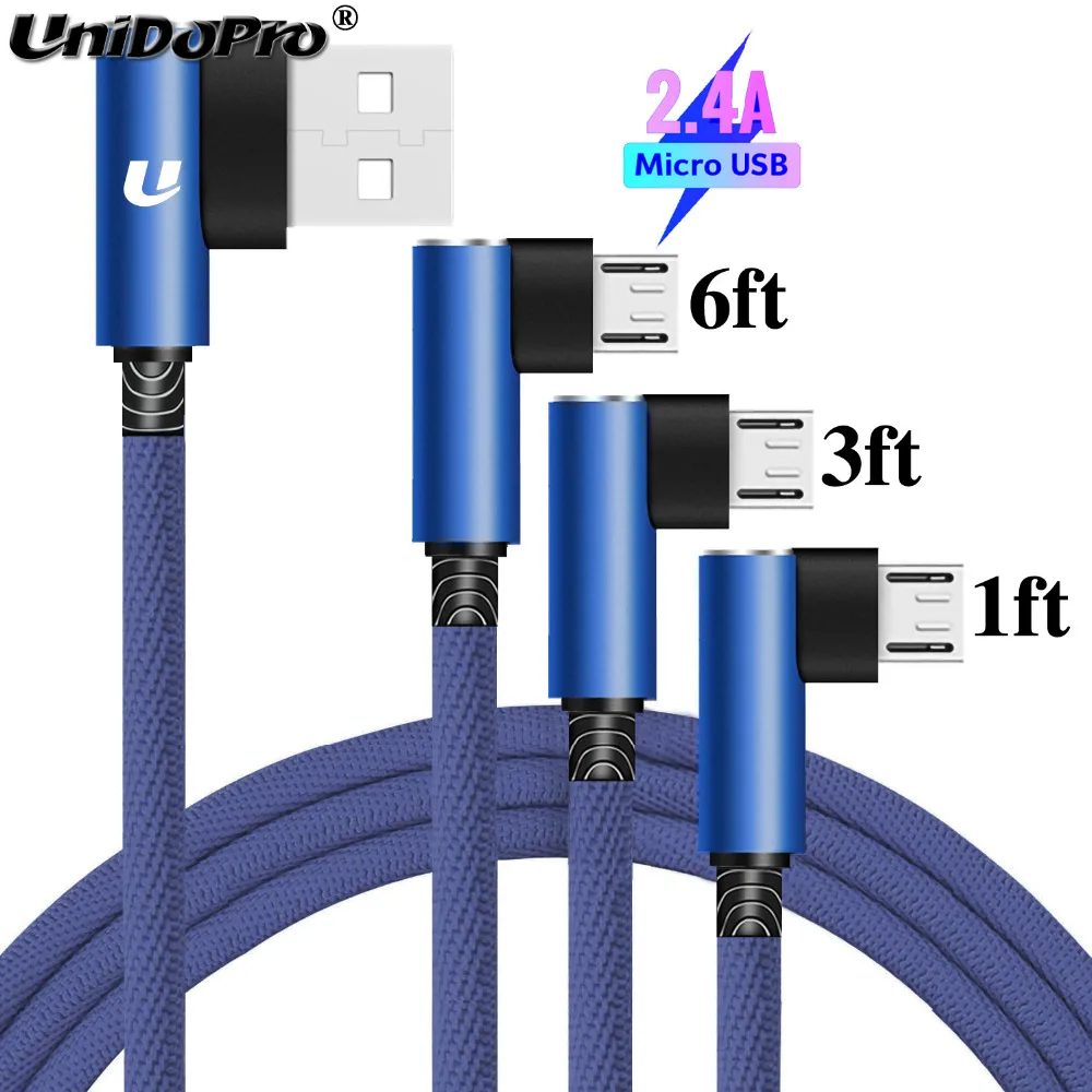 Кабель для быстрой зарядки 90 градусов Micro USB 2.4A ASUS ZenFone 4 Max Octa Core ZC554KL Live ZB501KL Pegasus 3S
