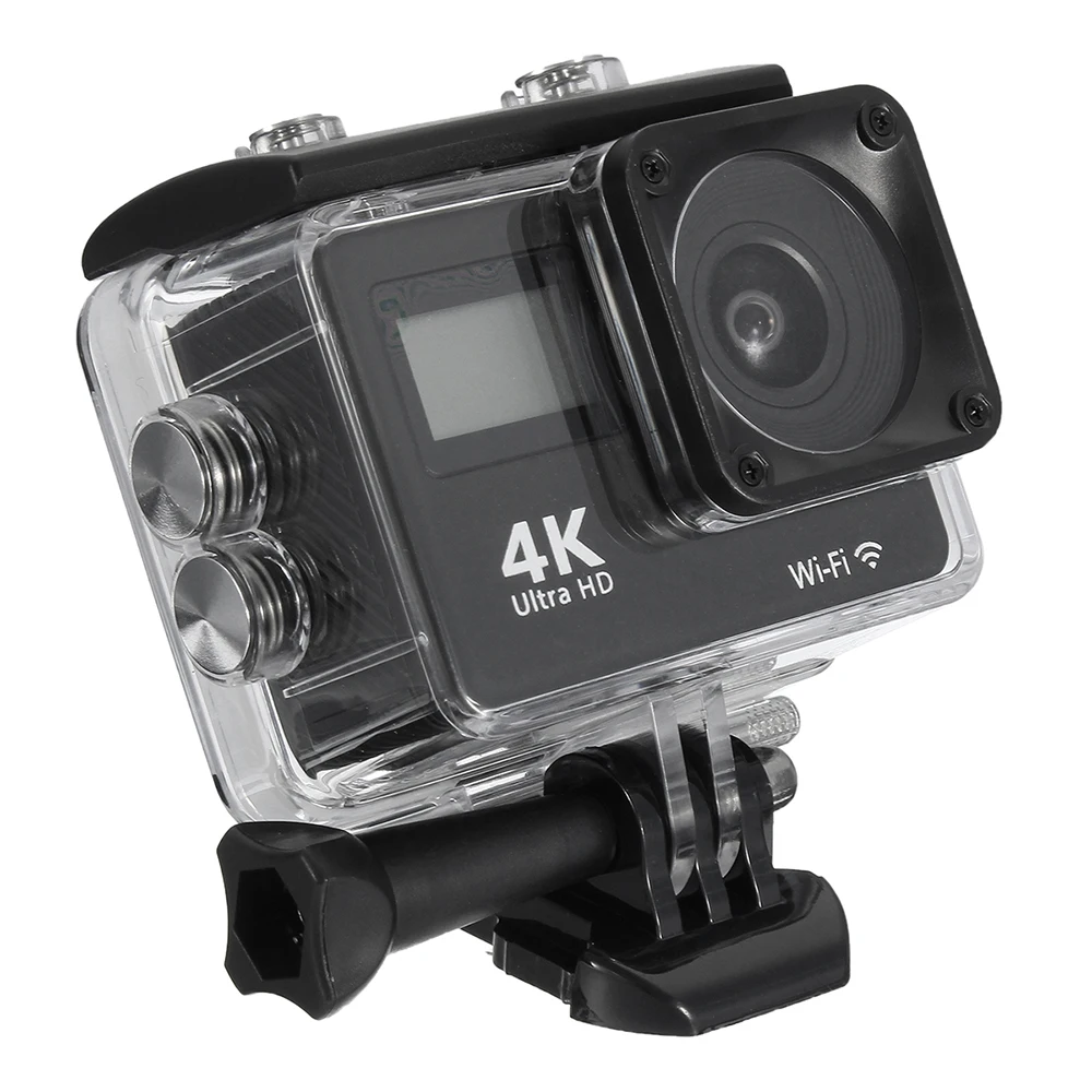 Купить ELECTSHONG Wifi 4 K 16MP Ультра HD экшн-видеокамера с двойным экраном Удаленная видеокамера DV селфи Цифровая видеокамера 30 м водонепроницаемая