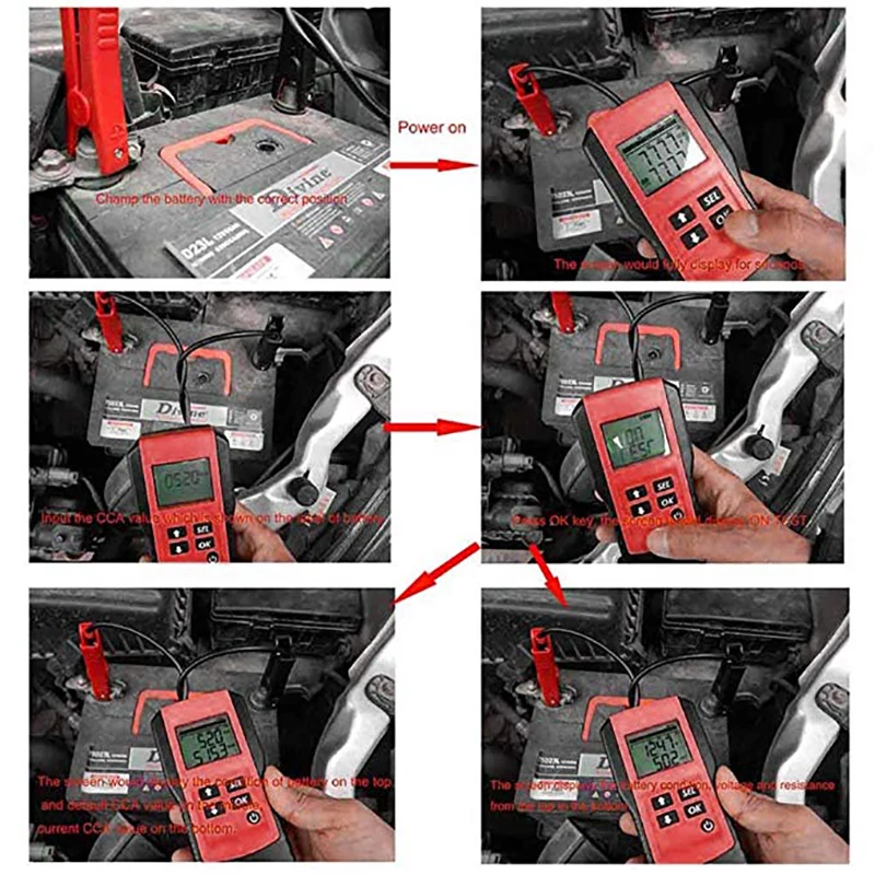 DWZ автомобильный тестер мощности er 12V цифровой анализатор для тестирования