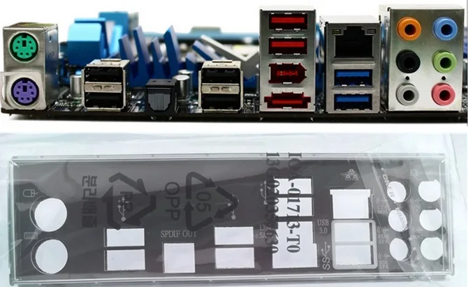 Новая задняя панель I/O для материнской платы просто защитная бесплатная