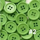 NO2 Green 80 шт./лот Размер: 15 мм яркие цвета модные смолы кнопки для рукоделия 4 отверстия объемные кнопки для одежды Швейные аксессуары(SS-674 - Цвет: NO2 Green