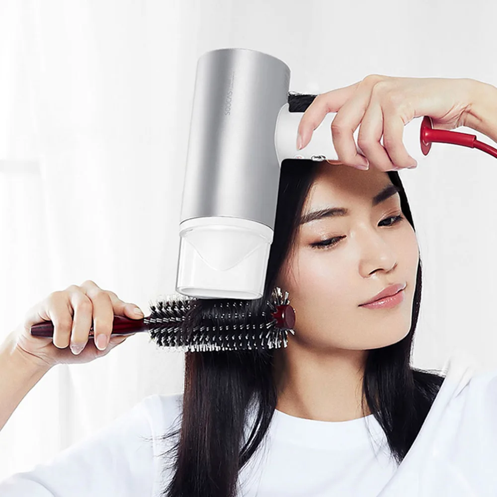 

2020 SOOCAS H3 Electric Hair Dryer Aluminum Alloy Body 1800W Air Outlet Anti-Hot Innovative Diversion Design Negative Ions Dryer