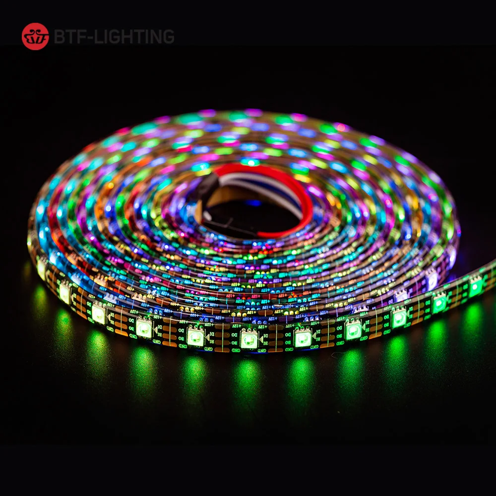Пиксельная Светодиодная лента WS2815 (WS2812B/WS2813) 12 В постоянного тока RGB 1 м/5 м