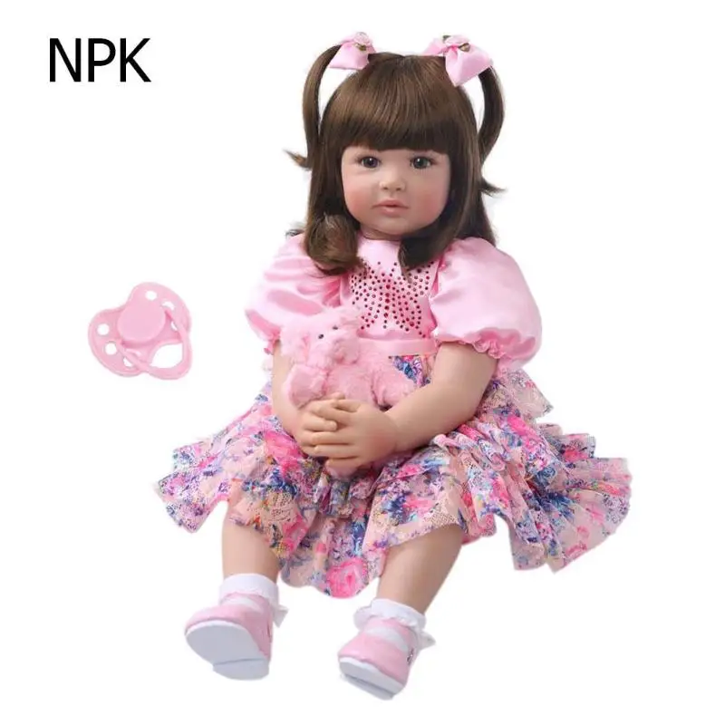 

60cm Lifelike Vinyl Reborn Baby Doll Kids Soft Simulation Doll Toys Children Cute Sleeping Playmate Infant Educational Toys Gift