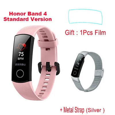 Package 12 Умный Браслет huawei Honor Band 4, трекер сердечного ритма, Bluetooth, спортивный фитнес-трекер, сенсорный экран, для женщин и мужчин, Смарт-часы, ремешок - Цвет: Package 12