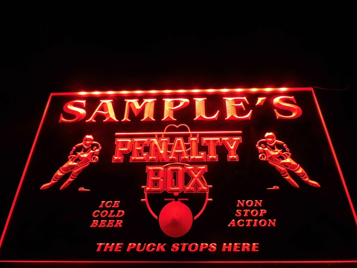 DZ050-именной персонализированный неоновый знак для хоккея в баре пива украшение